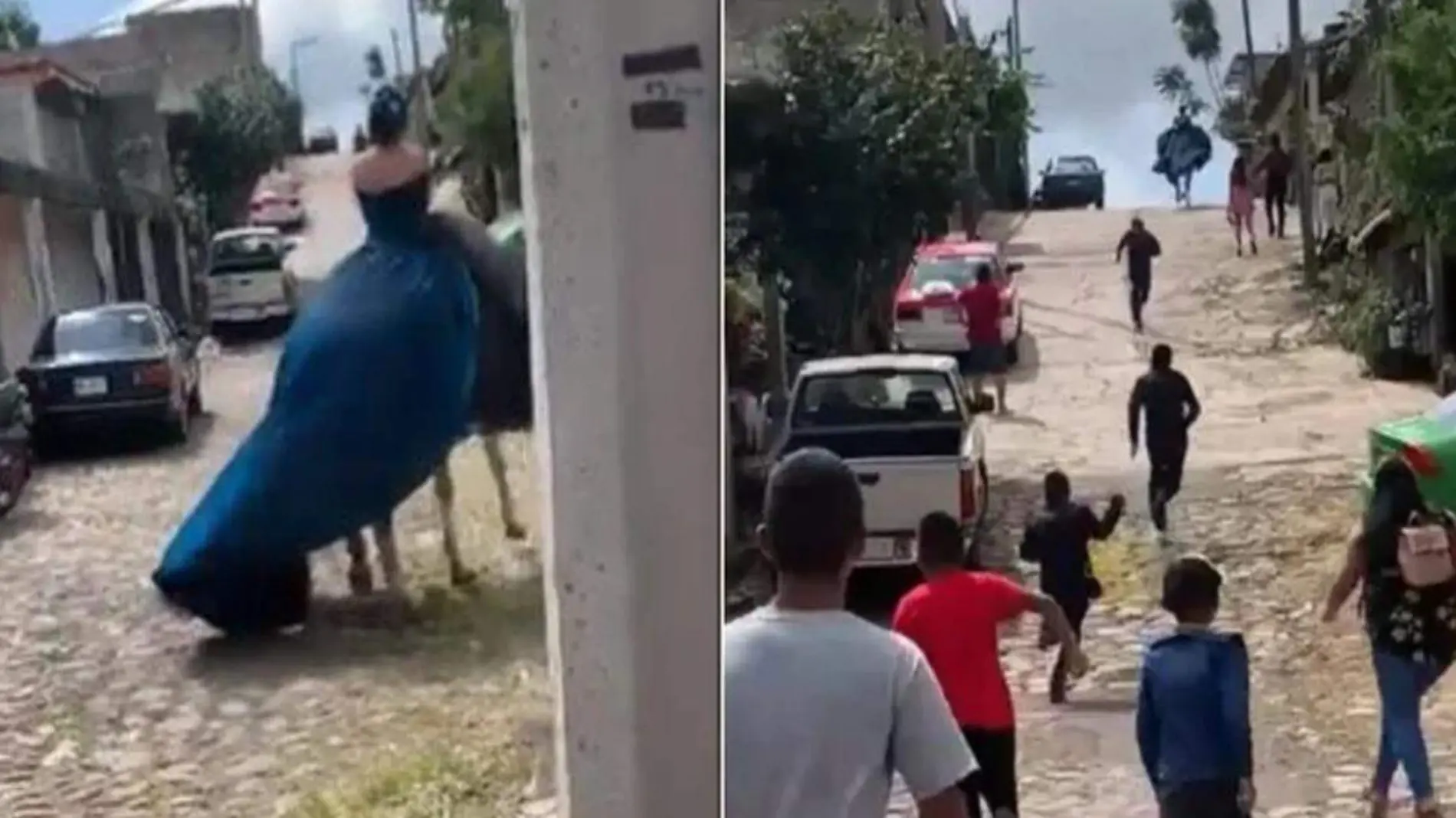 Quinceañera “secuestrada” por un caballo a toda velocidad se hizo viral en redes sociales